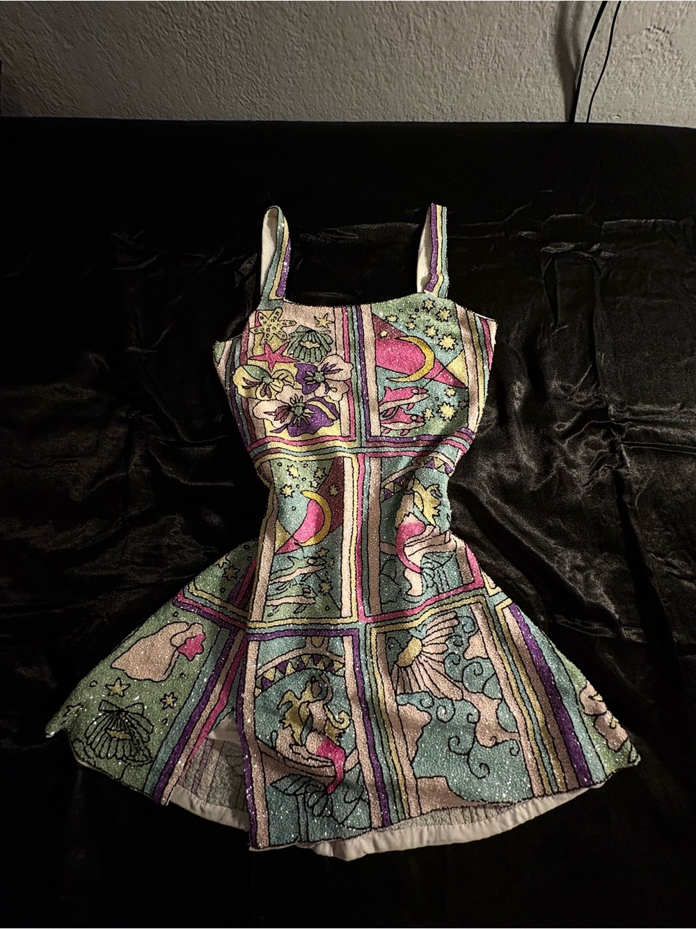 OCEANUS SWIMWEAR
Talia Hand Beaded Multi-Coloured Crystal Party Dress